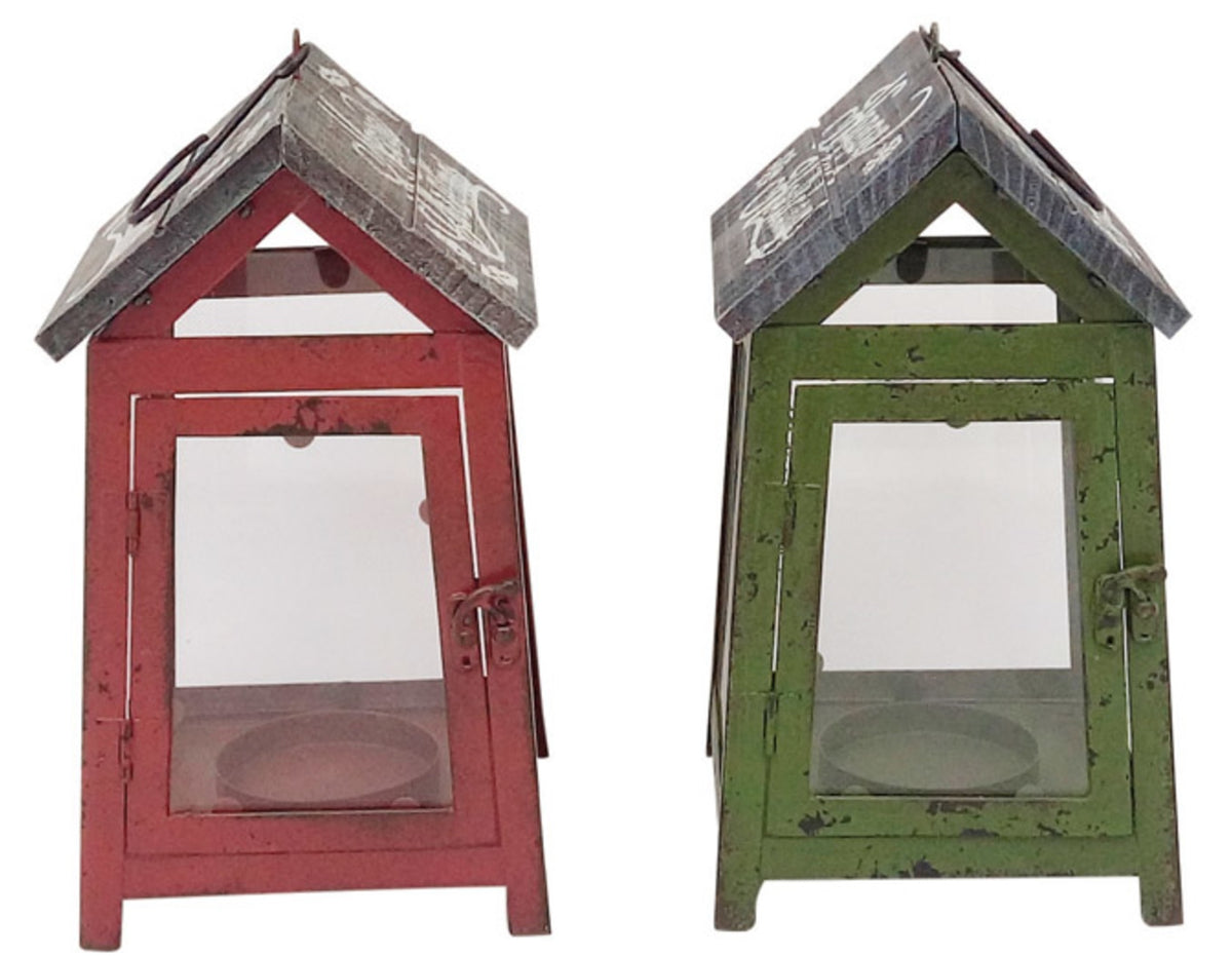 Celebrations XXM2917A2 Merry Christmas/Happy Holidays Christmas Lantern, Assorted Colors