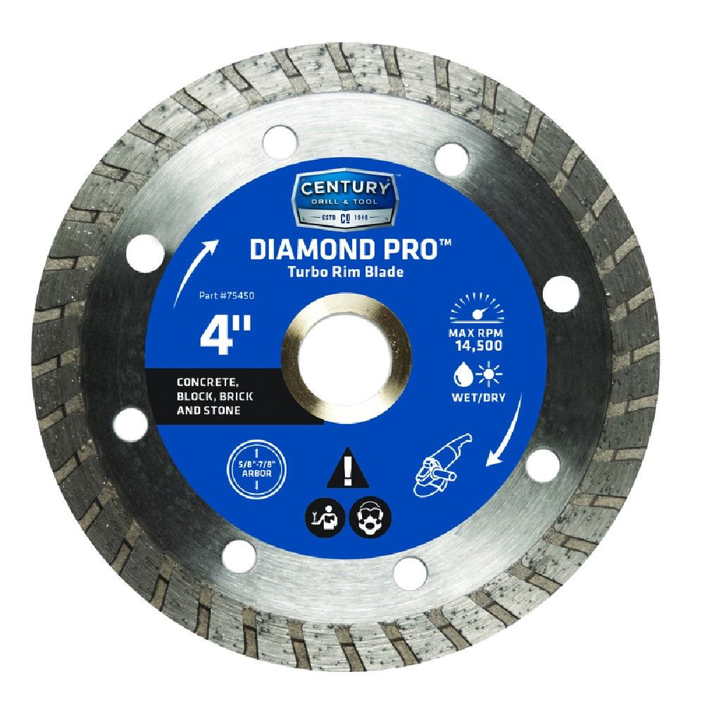 Century Drill & Tool 75450 Turbo Diamond Saw Blade, Diamond