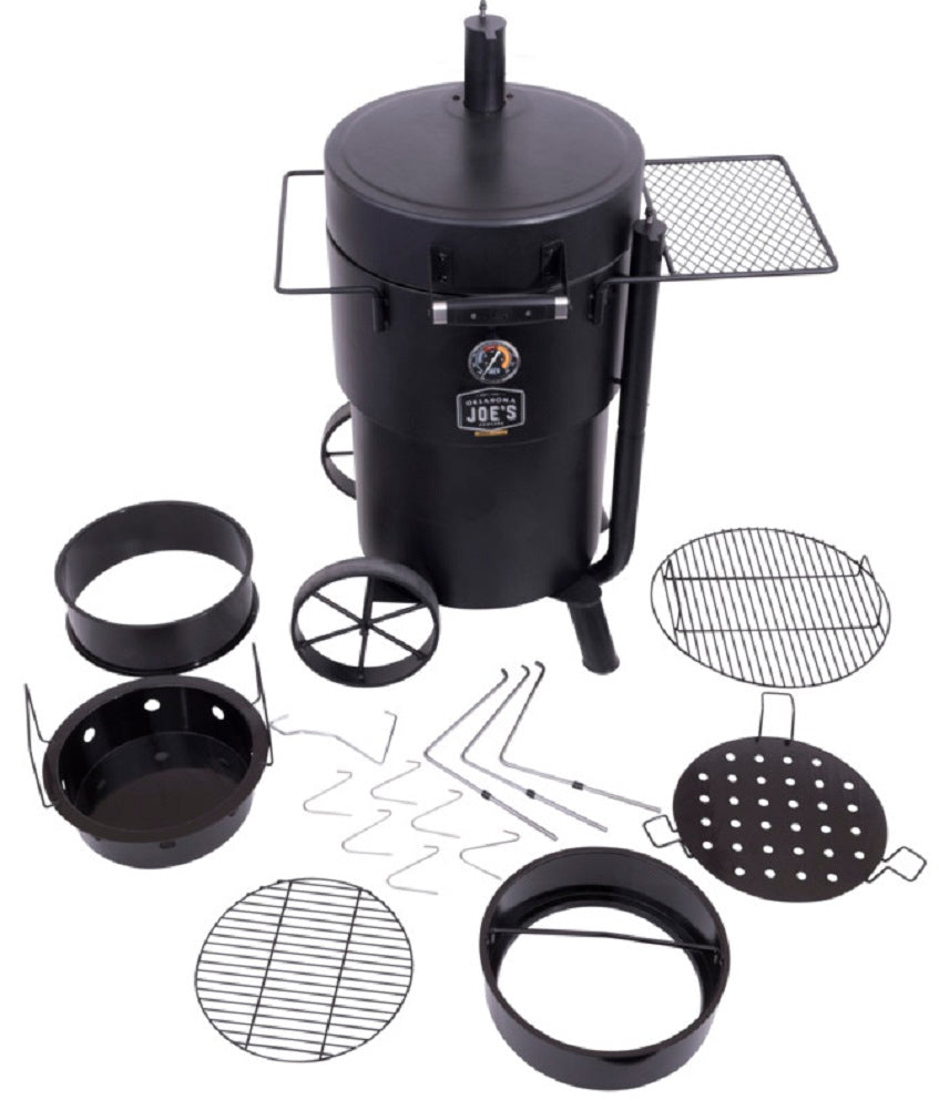 Char-Broil 19202097 Drum Smoker, Charcoal, Porcelain-Coated Steel Cooking Surface