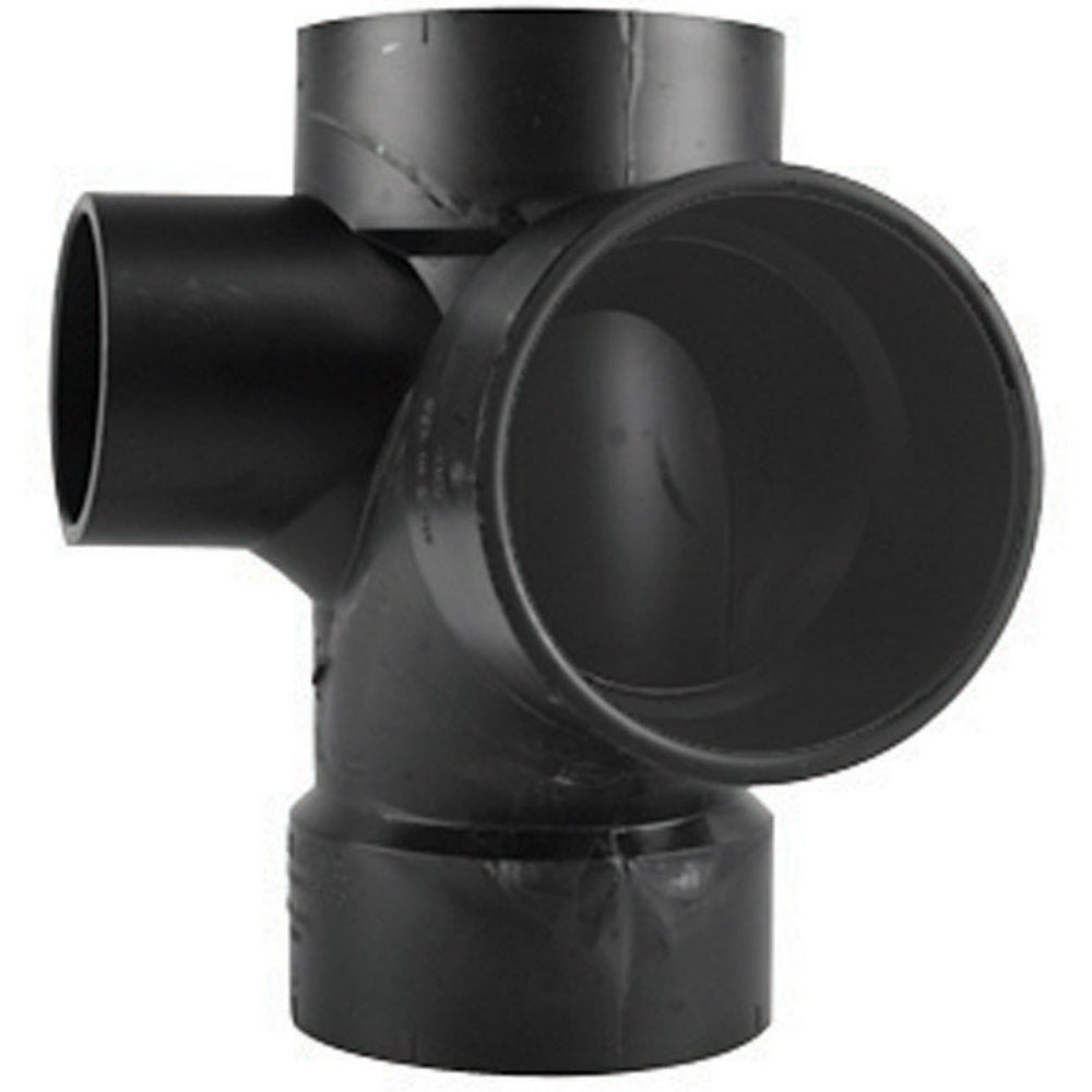 Charlotte Pipe & Found ABS004160800HA Hub ABS Sanitary Street Tee, 3 in