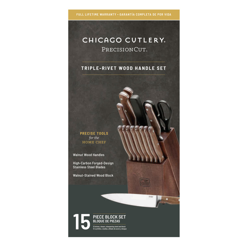 Chicago Cutlery 1134513 Knife Black Set, 15 Pieces