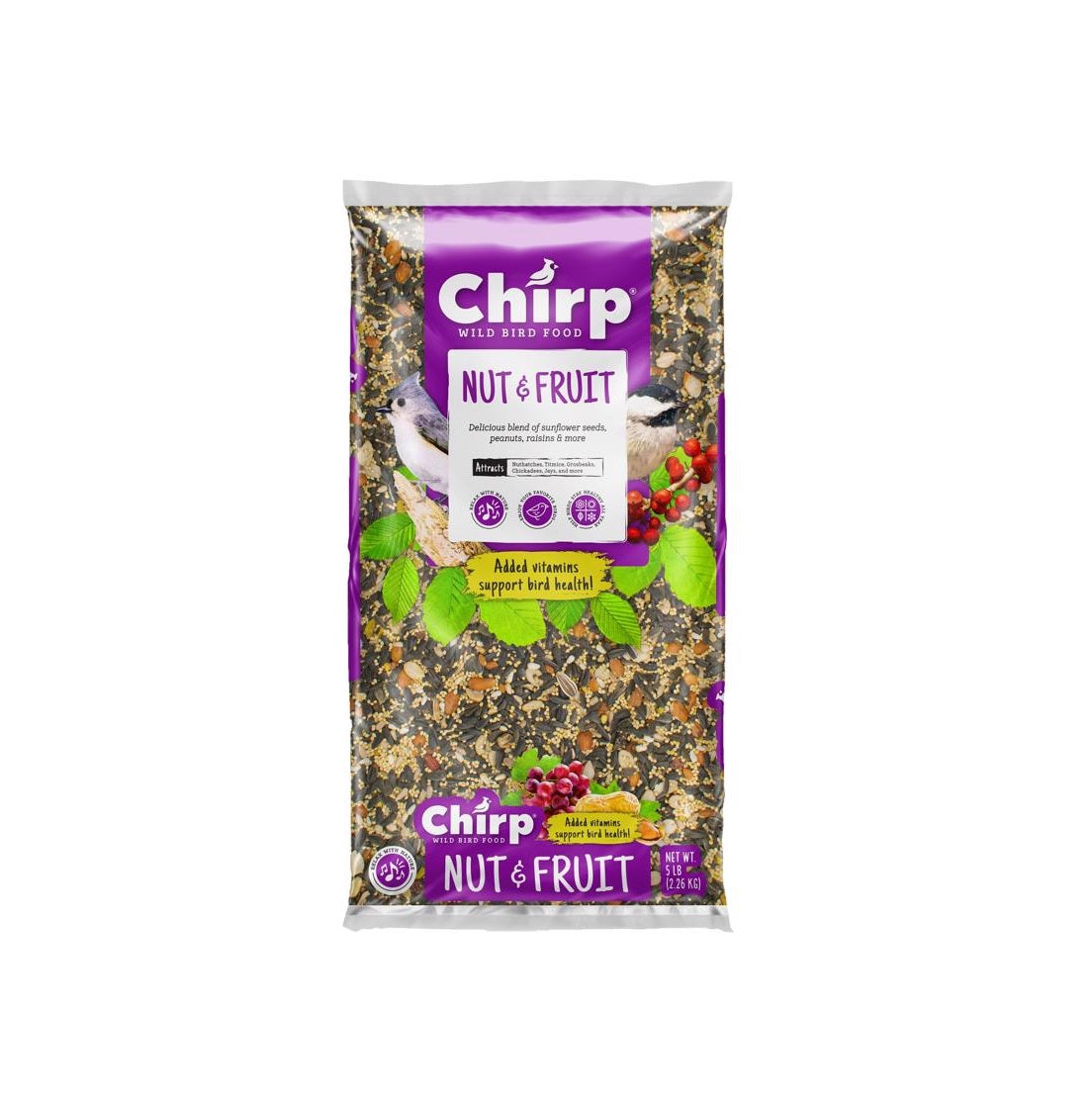 Chirp 14977 Fruits and Nuts Wild Bird Food, 5 lb