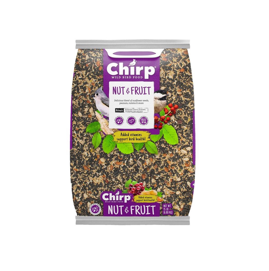 Chirp 14978 Fruits and Nuts Wild Bird Food, 15 lb