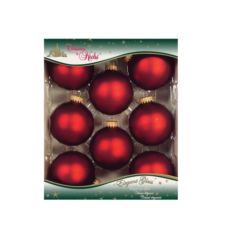 Christmas by Krebs CBK70209 Ball Ornament, Red Velvet