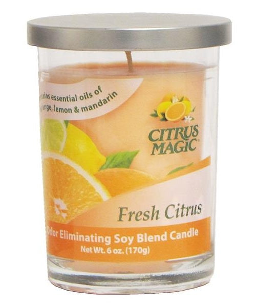 Citrus Magic 611072786-6PK Odor Eliminating Candle, 6 Oz