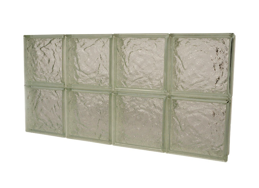 Clear Choice CCP32X16SICE Ice Glass Block Panel, 15.5" H x 31" W