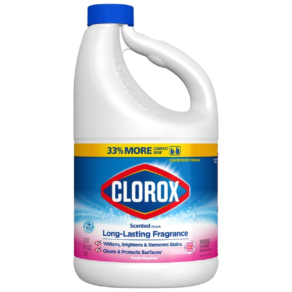 Clorox 32300 Long-Lasting Fragrance Fresh Meadow Bleach, 81 Oz