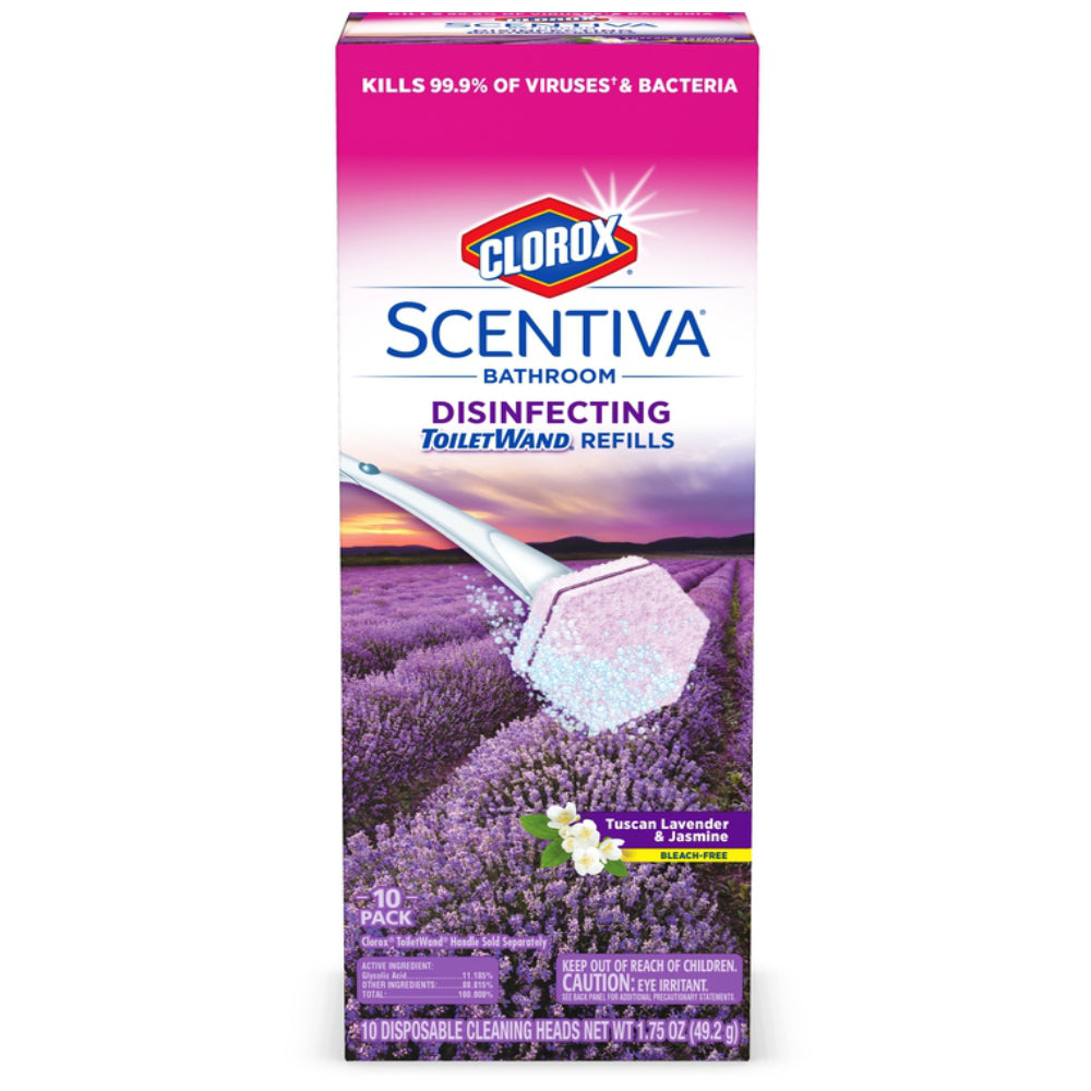 Clorox 32277 Scentiva Toilet Wand Refills, Tuscan Lavender & Jasmine