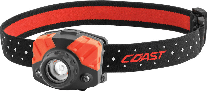 Coast 20485 Head Lamp, Black/Red, 400 lumens