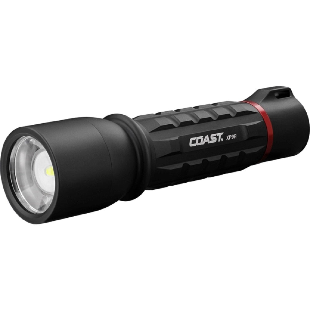 Coast 30331 XP9R LED Rechargeable Flashlight, Aluminum, Black