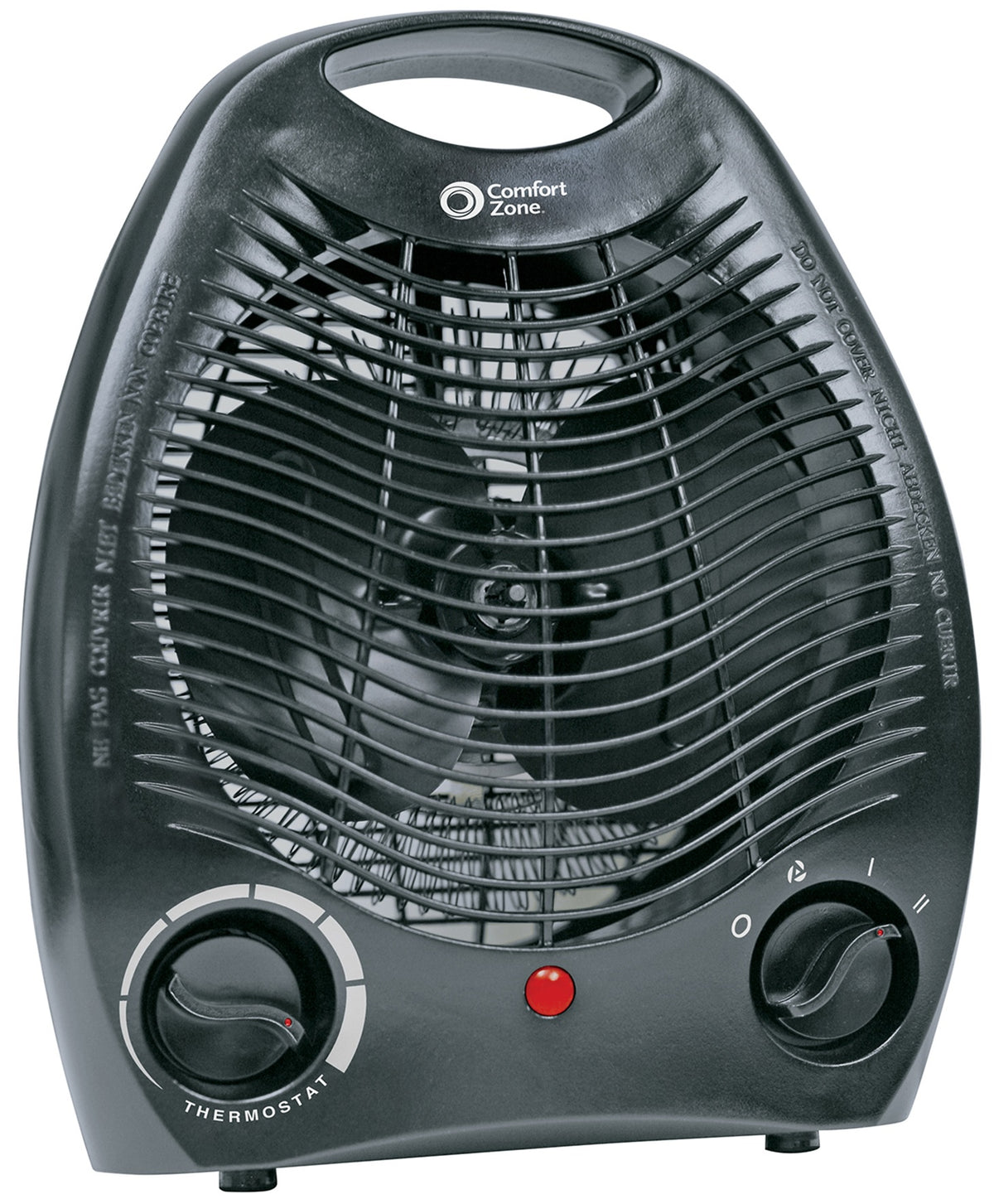 Comfort Zone CZ40BK Personal Fan Forced Heater, Black