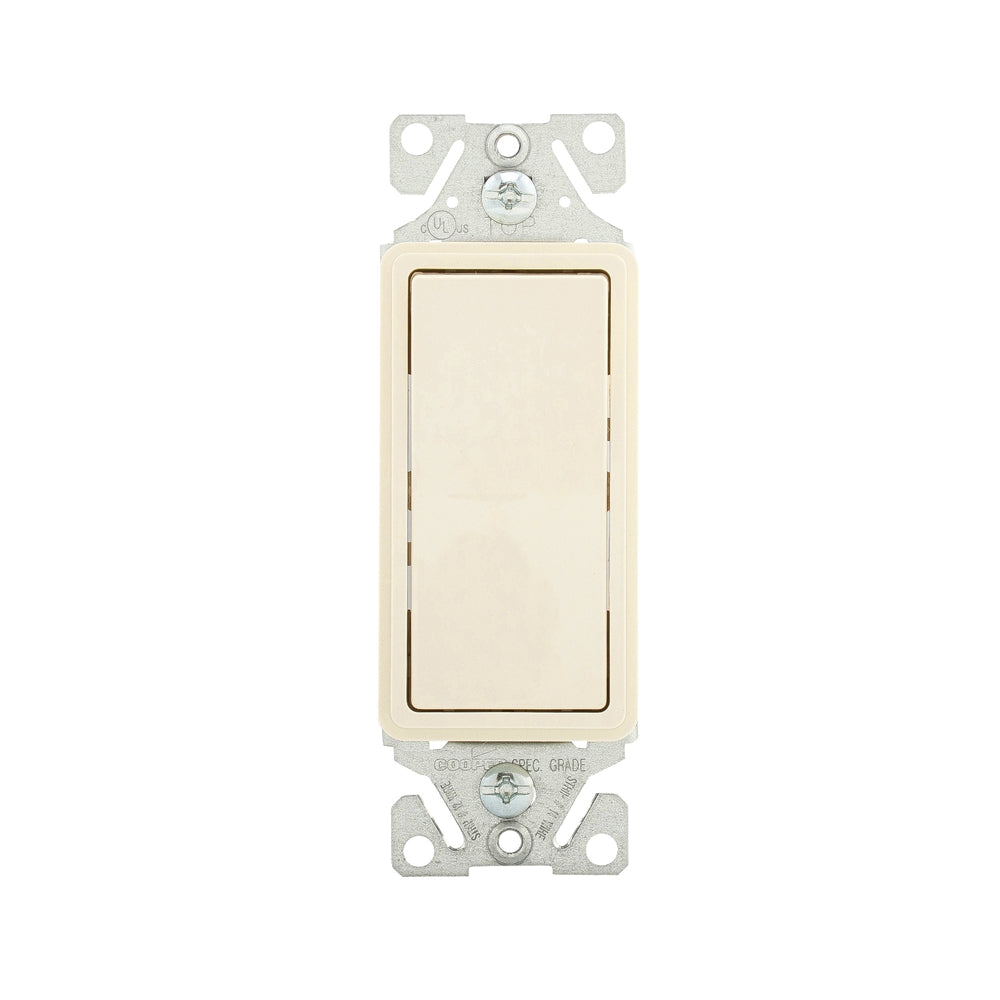 Cooper Wiring 7501LA-BOX 3-Way 4-Way Standard Grade Decorator Switch, Light Almond