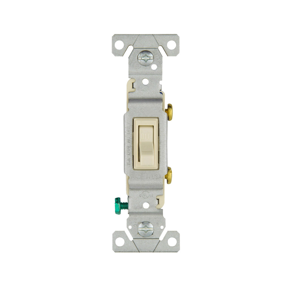 Cooper Wiring 1301-7LA Grounded Switch Toggle, 15 A
