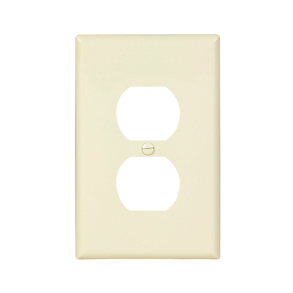 Cooper Wiring PJ8LA Duplex Receptacle Mid Size Wall Plate, 1 Gang