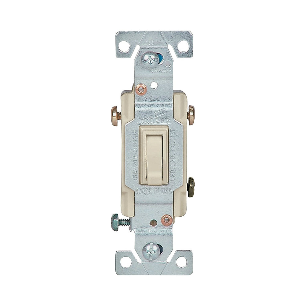Cooper Wiring 1303-7V-BOX Framed Grounding Toggle Switch, 15 A
