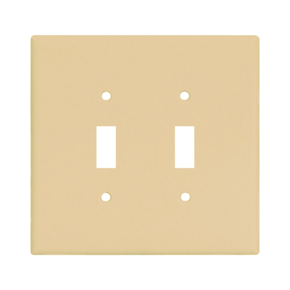 Cooper Wiring 2149V-BOX 2 Gang Jumbo Toggle Plate, Ivory