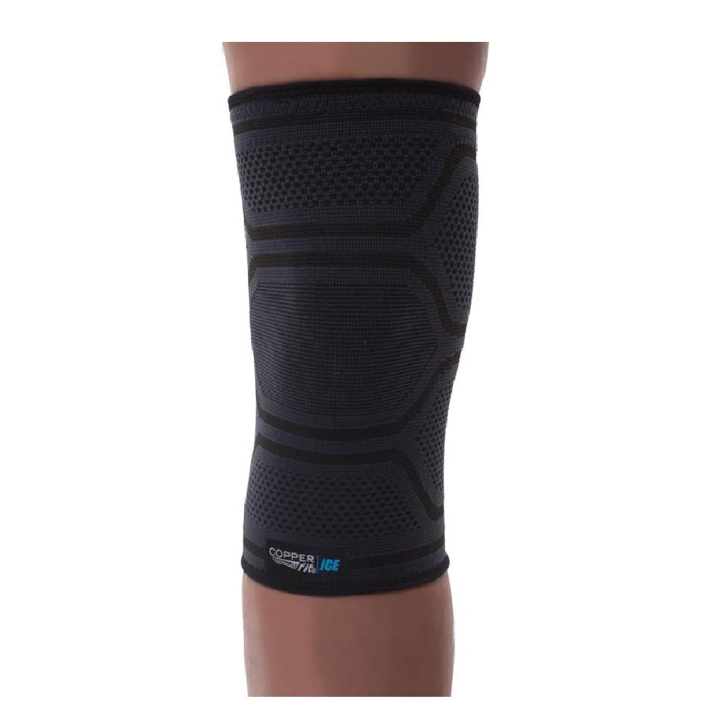 Copper Fit CFIKNSM As Seen On Tv Ice Traditional Compression Knee Sleeve, Black