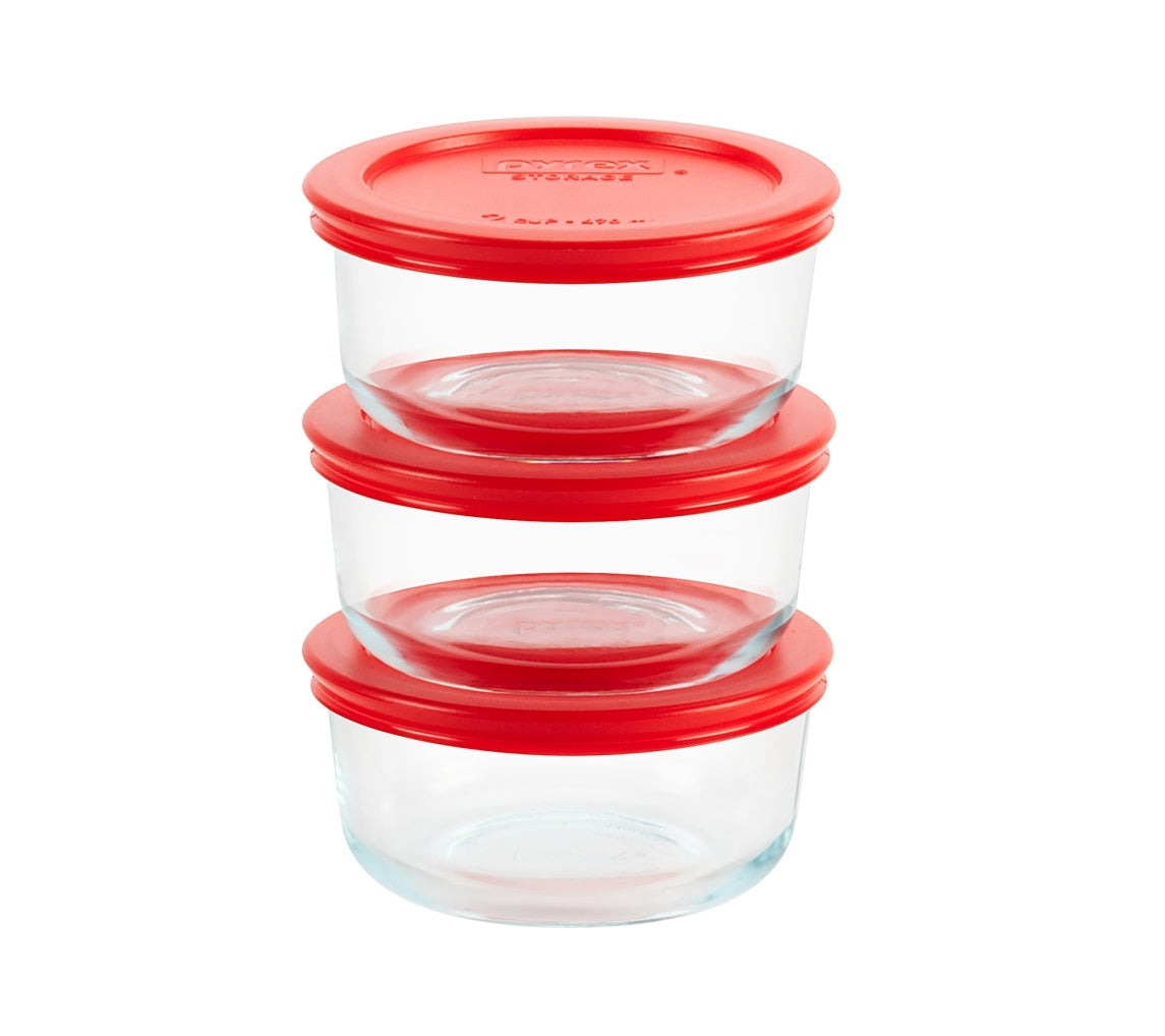 Corelle 1085657 6-Piece Food Container Set, Glass/Plastic