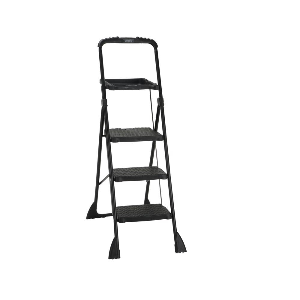 Cosco 11-883-BLK2 3 Step Folding Stool, Steel