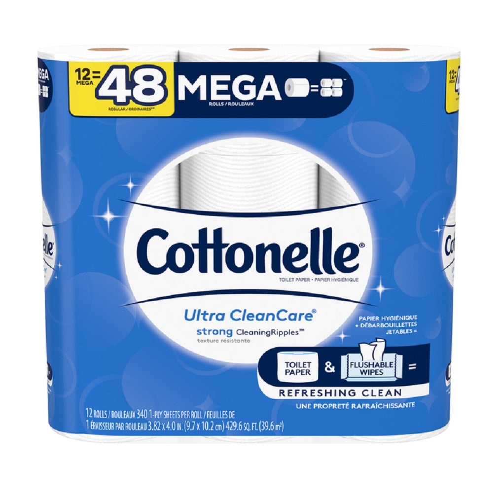 Cottonelle 47804 Ultra CleanCare Toilet Paper, White