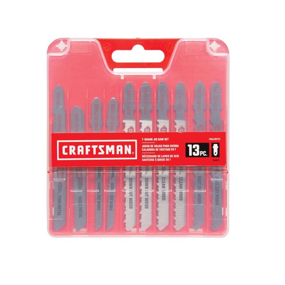 Craftsman CMAJ1SET13 T-Shank Jig Saw Blade Set, High Carbon Steel