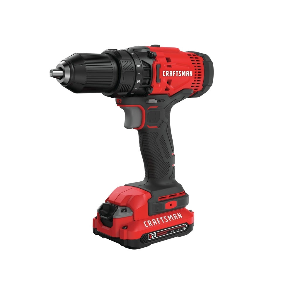 Craftsman CMCD700C1 Cordless Compact Drill Kit, 20 Volt