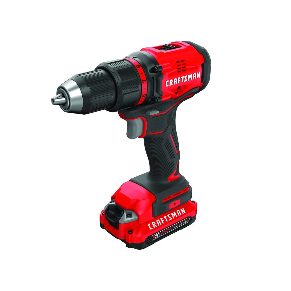 Craftsman CMCD710C1 Cordless Compact Drill Kit, 20 Volt