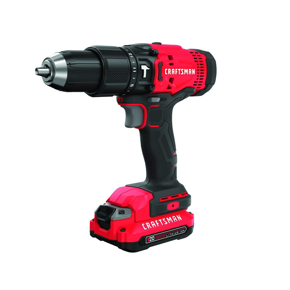 Craftsman CMCD711C2 Cordless Hammer Drill Kit, 20 Volt