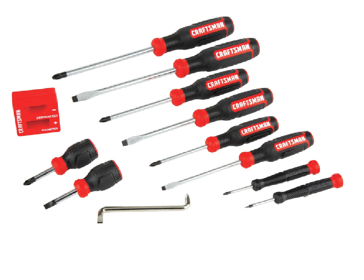 Craftsman CMHT65071 Multi-Bit Screwdriver Set, Black/Red