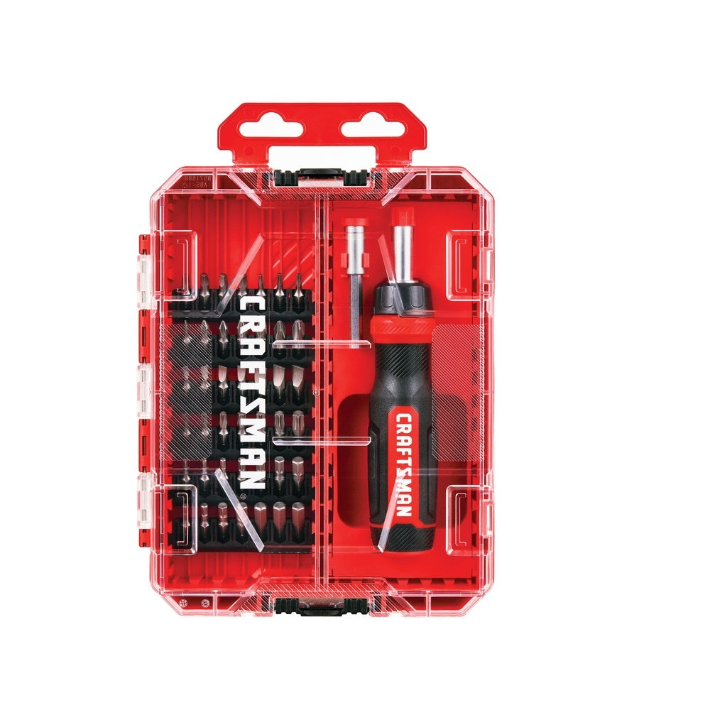 Craftsman CMHT68017 Multi-Bit Screwdriver Set, Black/Red