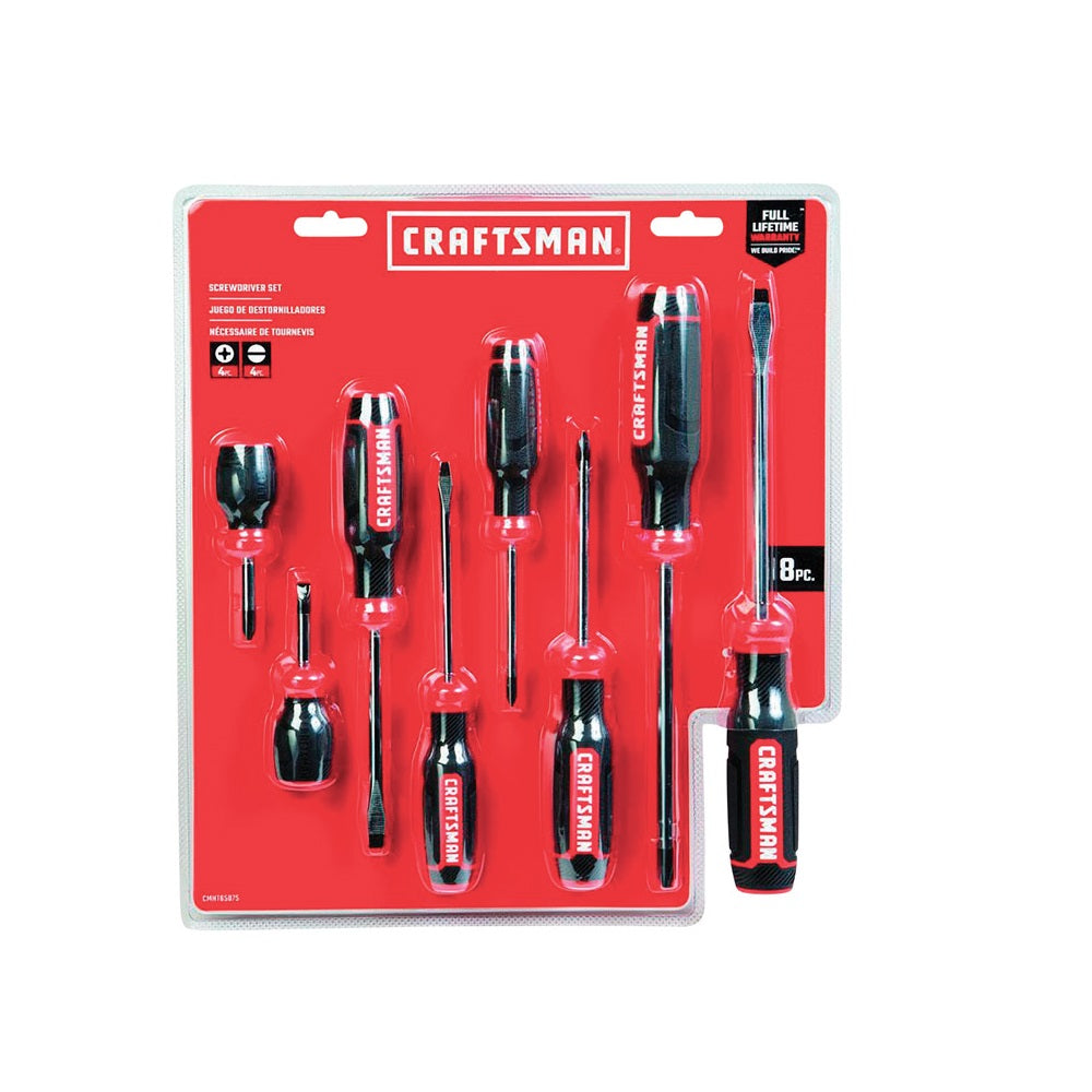 Craftsman CMHT65075 Phillips/Slotted Multi-Bit Screwdriver Set, Red