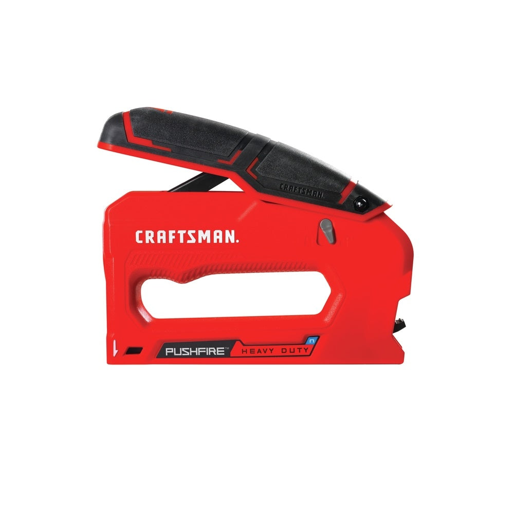 Craftsman CMHT82643 Pushfire Heavy Duty Stapler, Black/Red