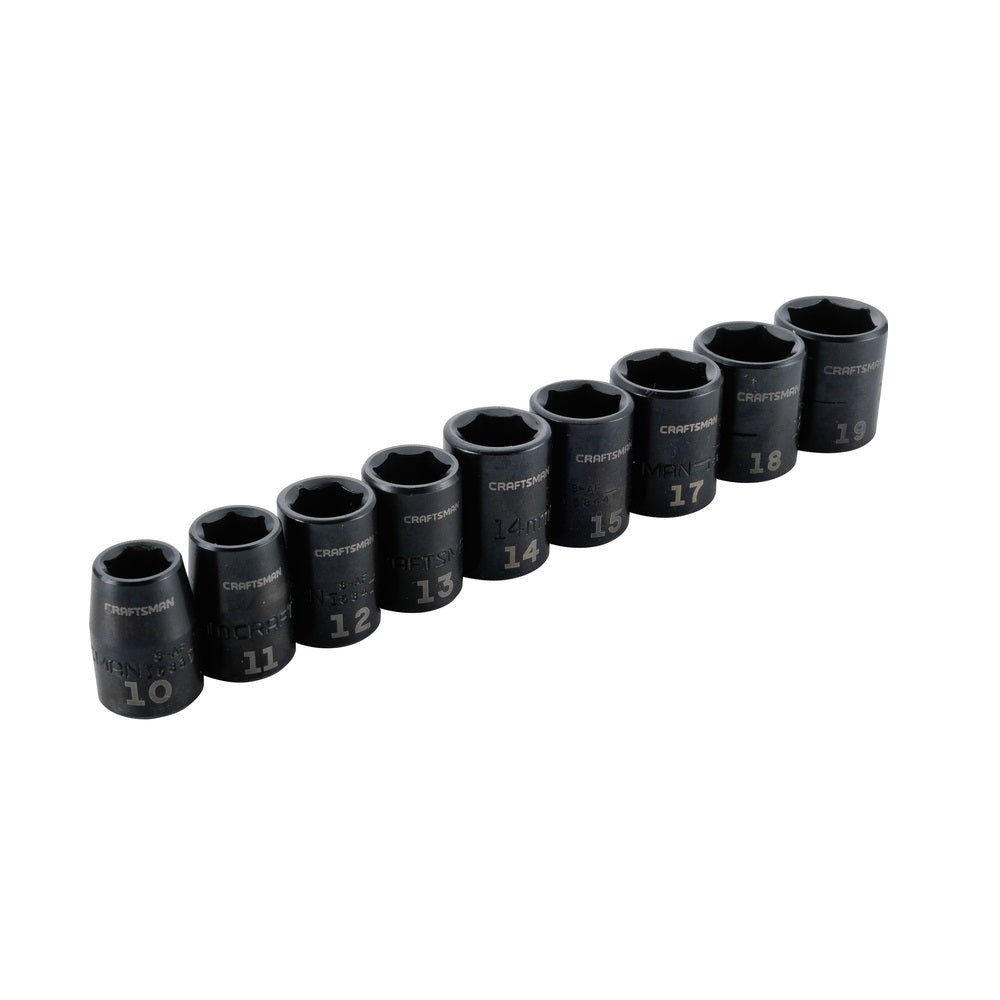 Craftsman CMMT15881 Metric Impact Socket Set, 3/8 Inch
