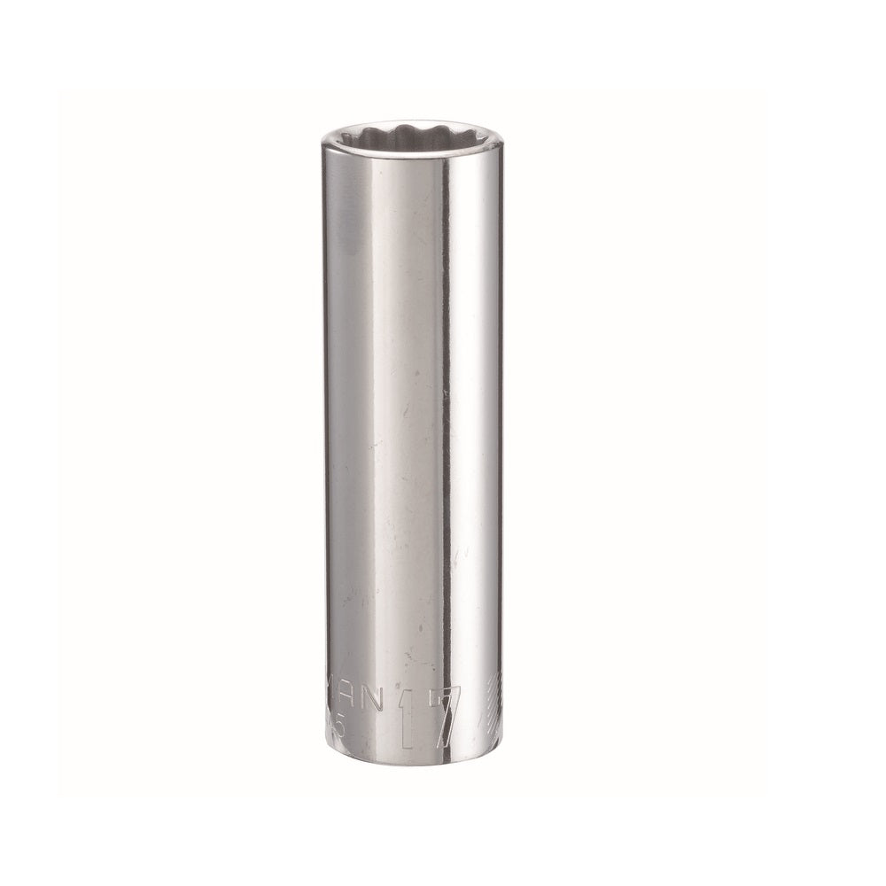 Craftsman CMMT44445 Metric 12 Point Deep Socket, 17 MM x 1/2 Inch