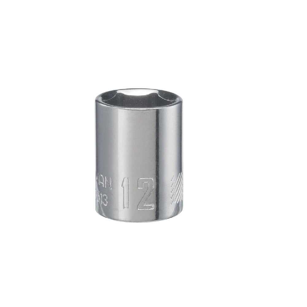 Craftsman CMMT43513 Metric 6 Point Shallow Socket, 12 MM x 1/4 Inch
