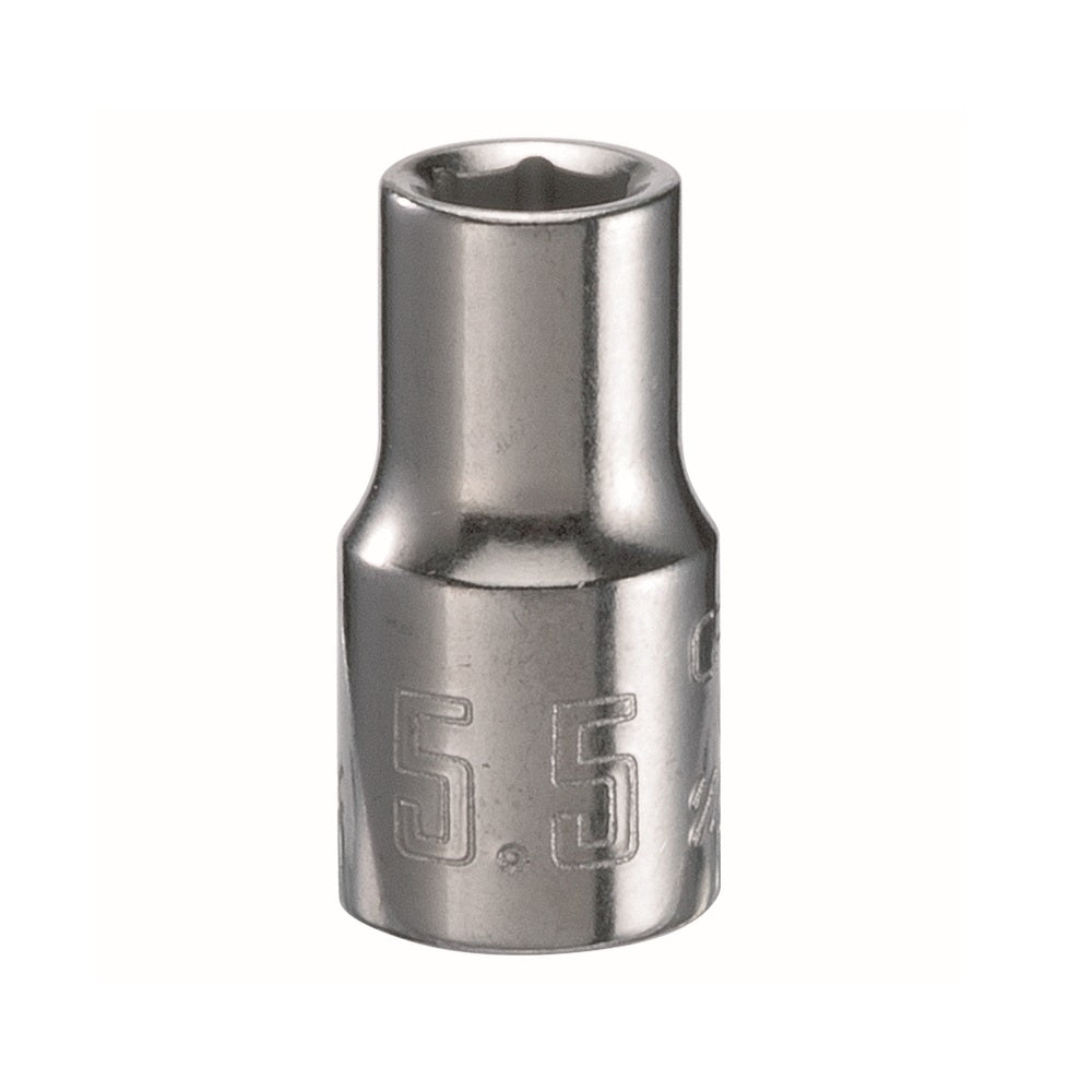 Craftsman CMMT43511 Metric 6 Point Standard Shallow Socket, 5.5 MM