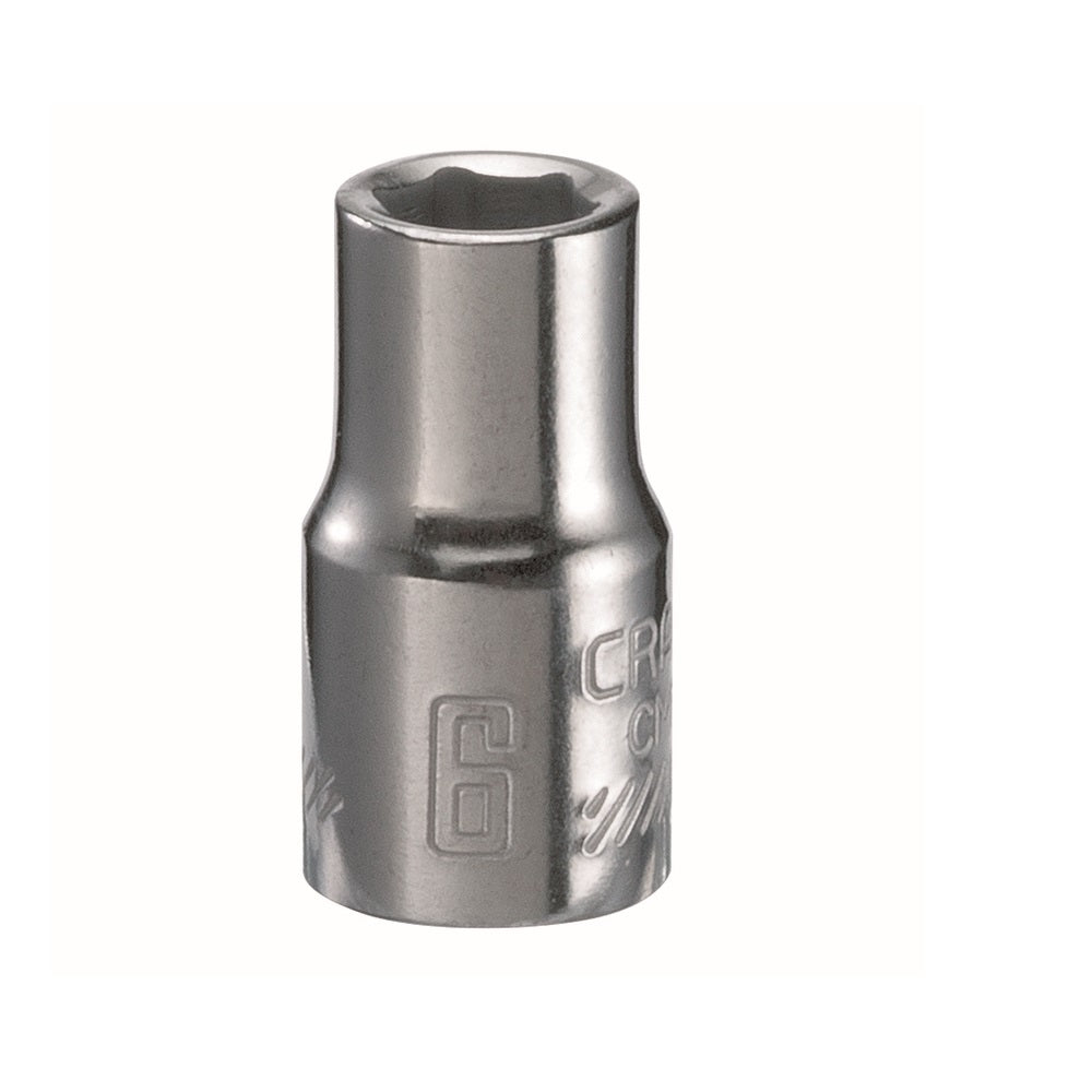 Craftsman CMMT43502 Metric 6 Point Standard Shallow Socket, 6 MM x 1/4 Inch