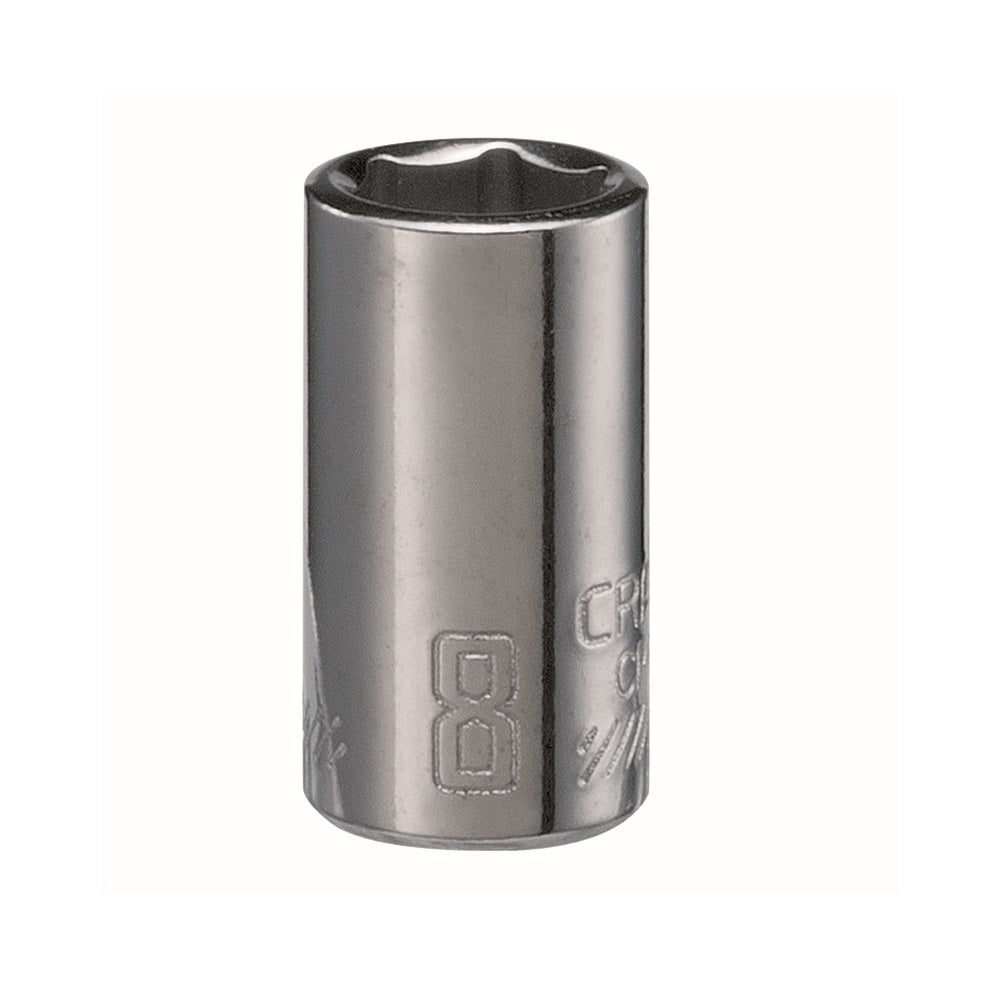 Craftsman CMMT43504 Metric 6 Point Standard Shallow Socket, 8 MM x 1/4 Inch