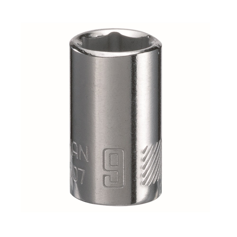 Craftsman CMMT43507 Metric 6 Point Standard Shallow Socket, 9 MM x 1/4 Inch