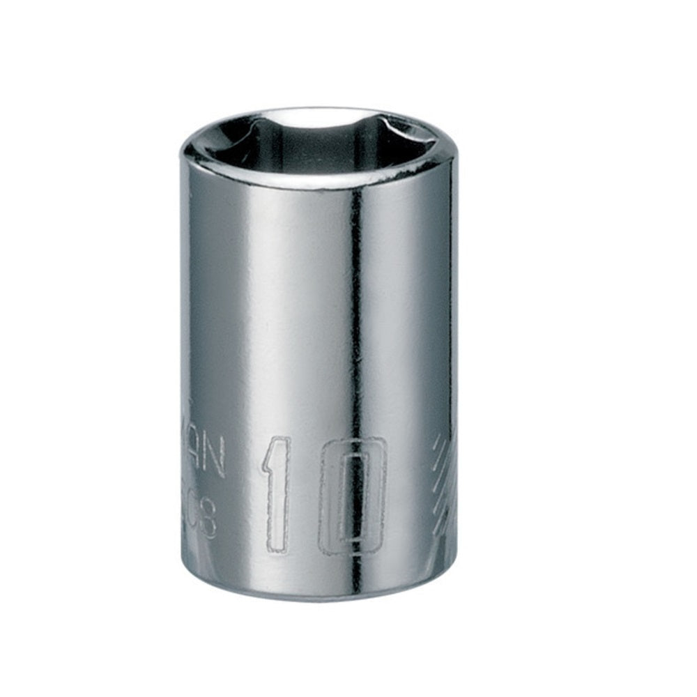 Craftsman CMMT43508 Metric 6 Point Standard Shallow Socket, 10 MM x 1/4 Inch
