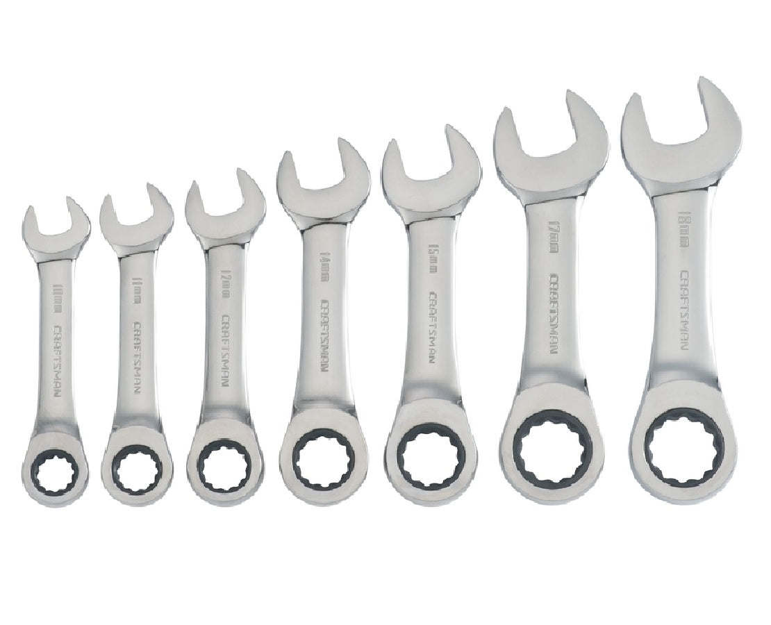 Craftsman CMMT87025 Metric Ratcheting Combination Wrench Set