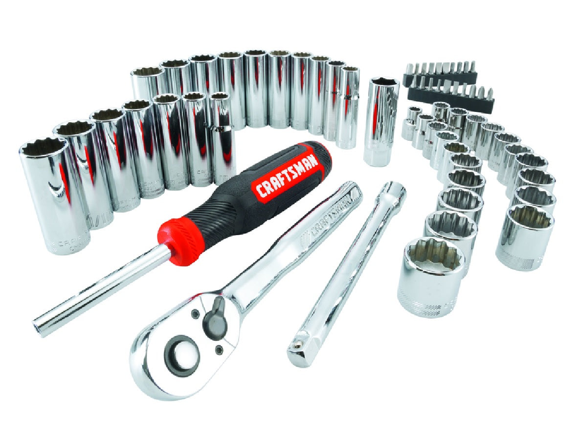 Craftsman CMMT45061 Metric and SAE Mechanic Tool Set, Polished Chrome