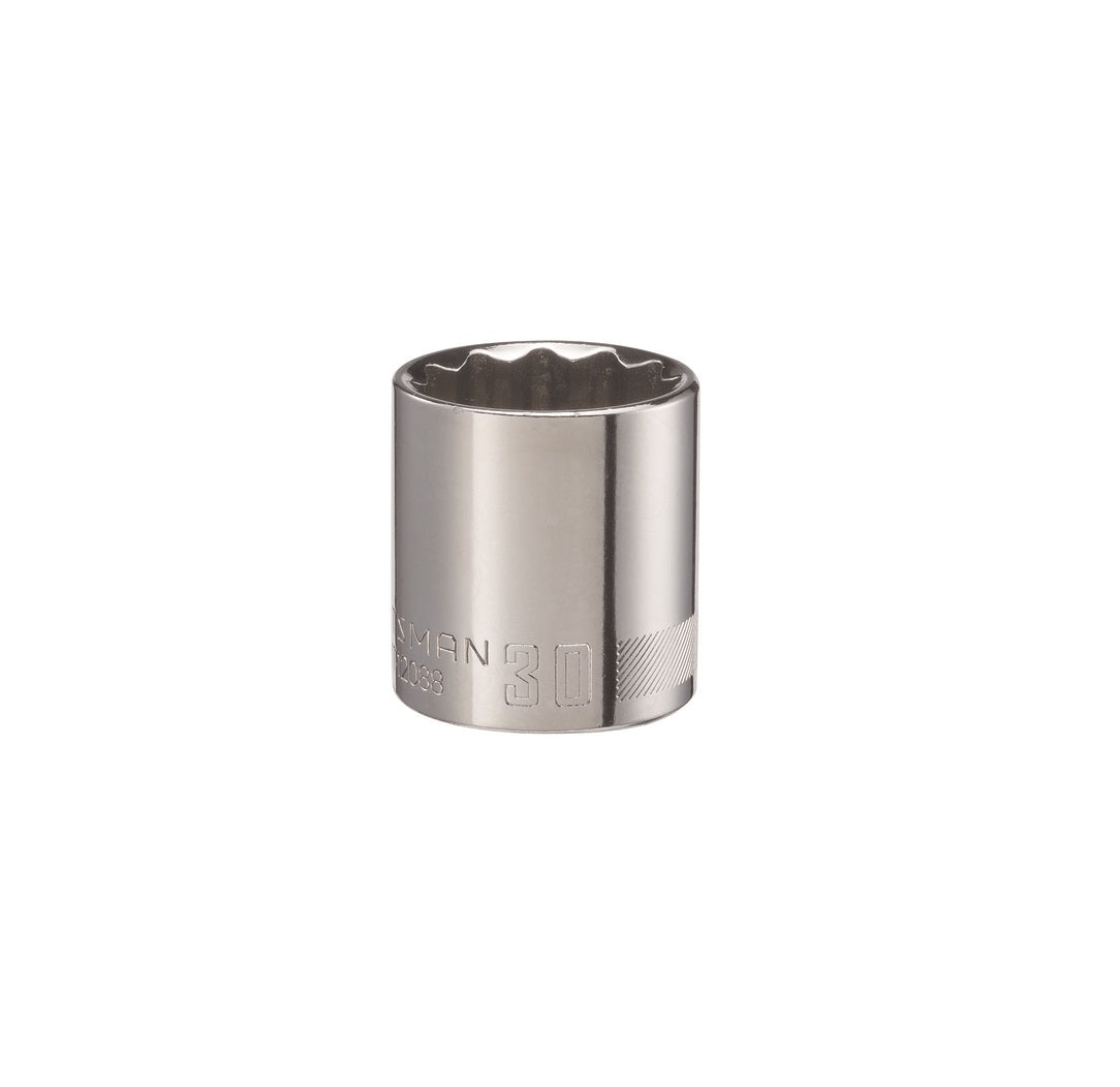 Craftsman CMMT12088 12 Point Shallow Socket, 30 mm x 1/2 inch