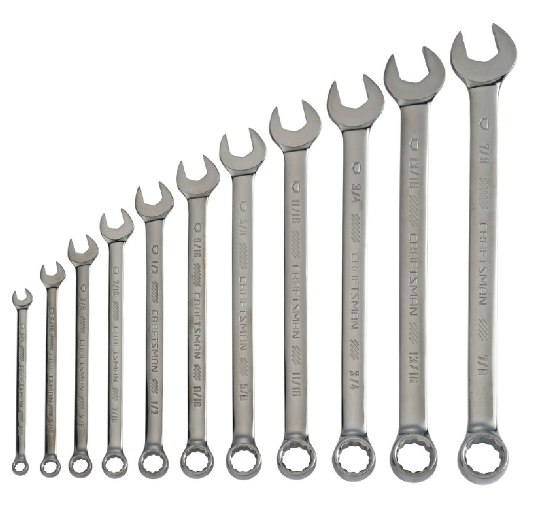Craftsman CMMT87014 SAE Combination Wrench Set, Alloy Steel