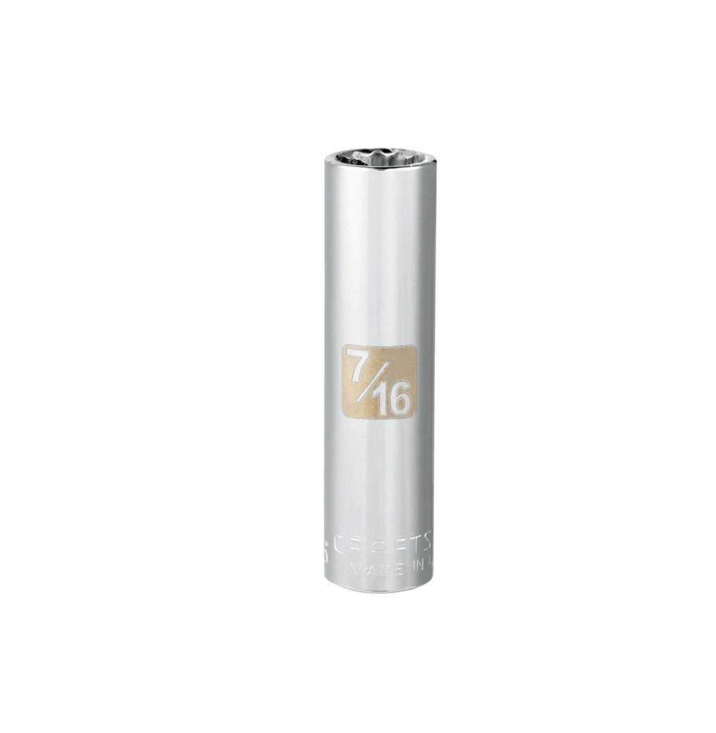 Craftsman CMMT43311 SAE 12 Point Deep Socket, 7/16 inch x 3/8 inch