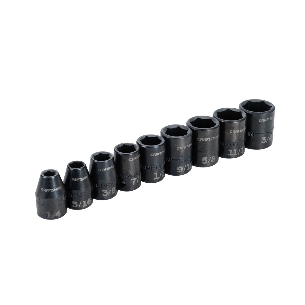 Craftsman CMMT15880 SAE Socket Set, 3/8 Inch x 1/2 Inch