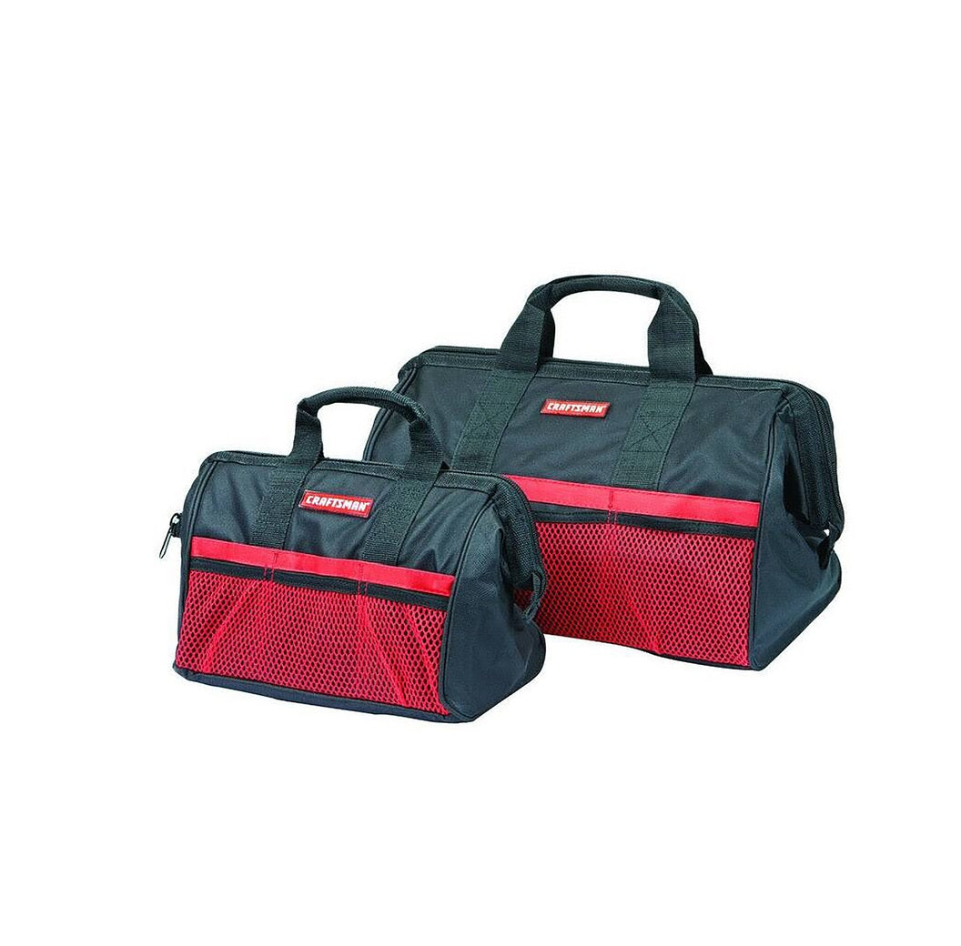 Craftsman CMST513518 Tool Bag Set, Ballistic Nylon, Black/Red