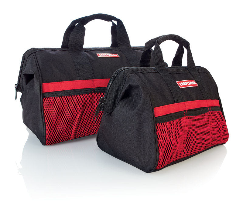 Craftsman CMST513518 Tool Bag Set, Ballistic Nylon, Black/Red