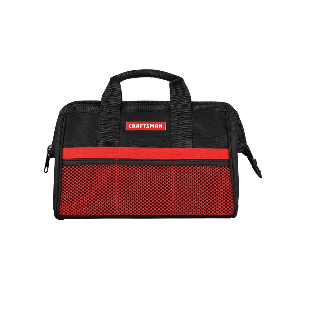 Craftsman CMST513100 Wide Mouth Tool Bag, Black/Red
