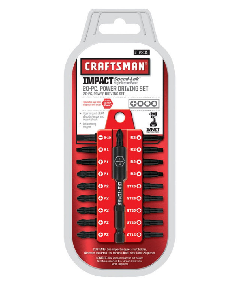 Craftsman 00999852 Speed-Lok Impact Power Bit Set, Black Oxide